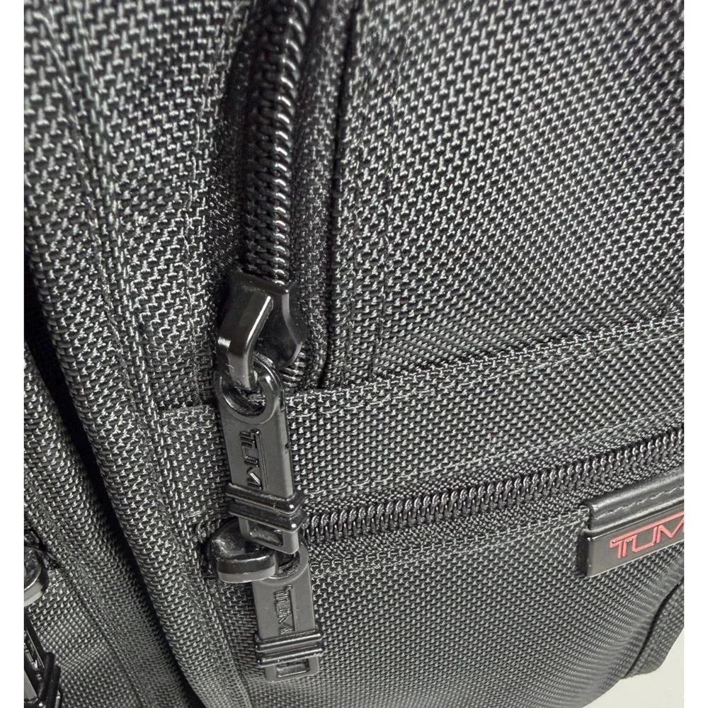 TUMI Alpha 26004D4 Rolling Briefcase Expandable 2-Wheel Black Ballistic Nylon